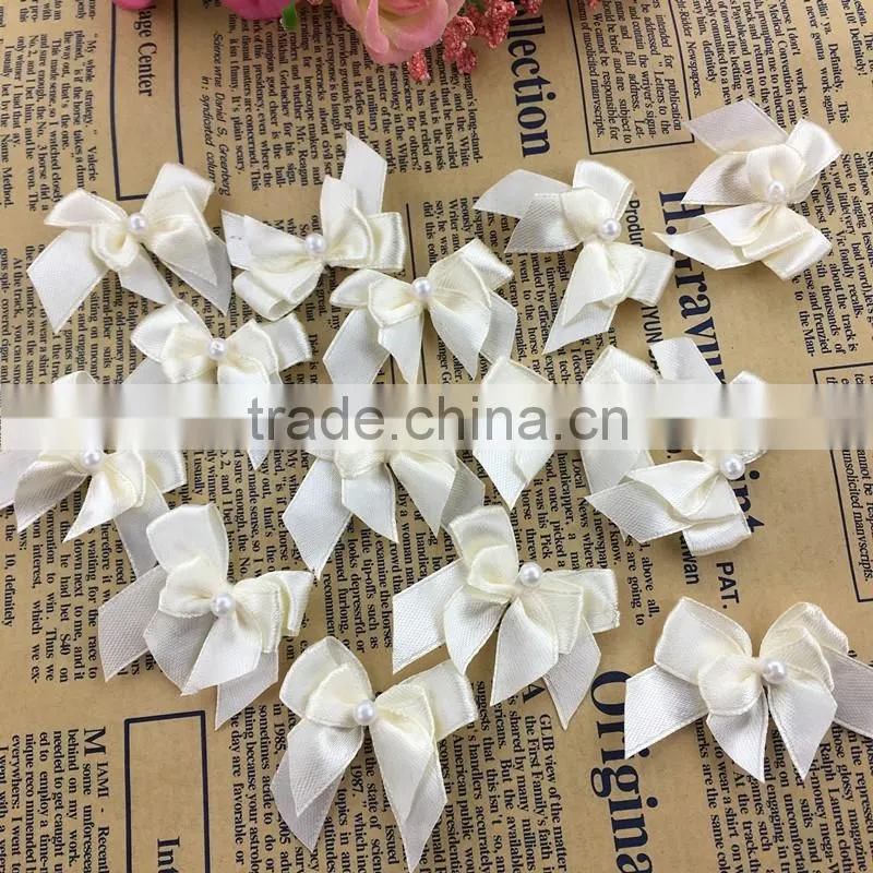 Handmade gift polyester satin ribbon bow , elastic ribbon bow for decorations