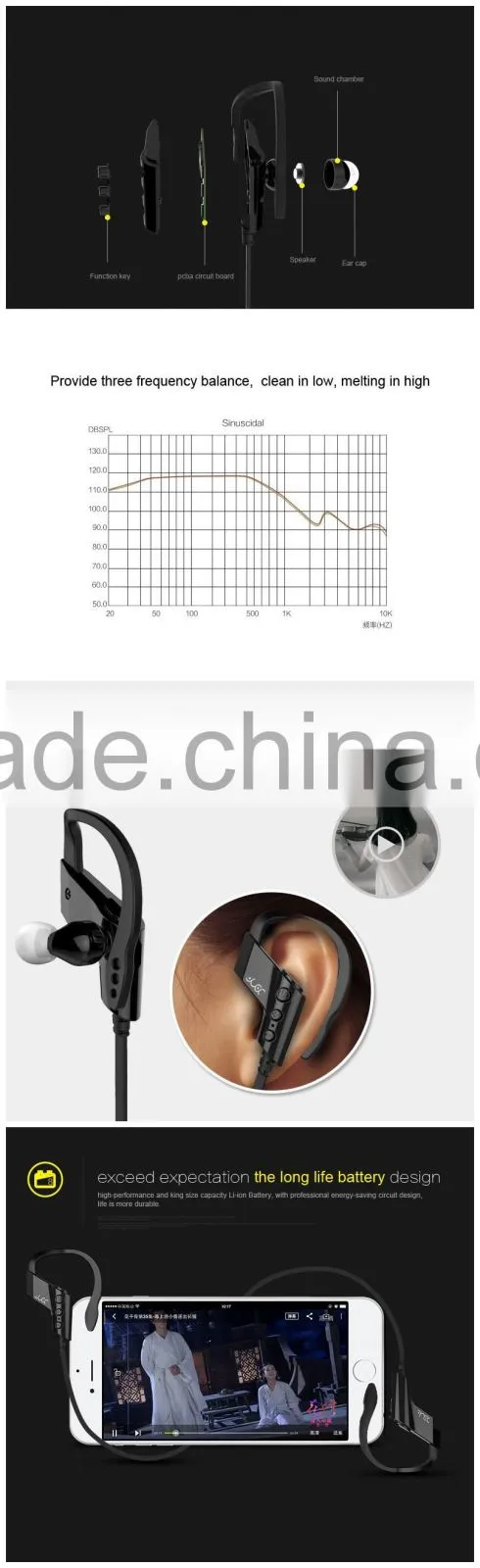 Alibaba express popular stereo sport karaoke microphone wireless headset