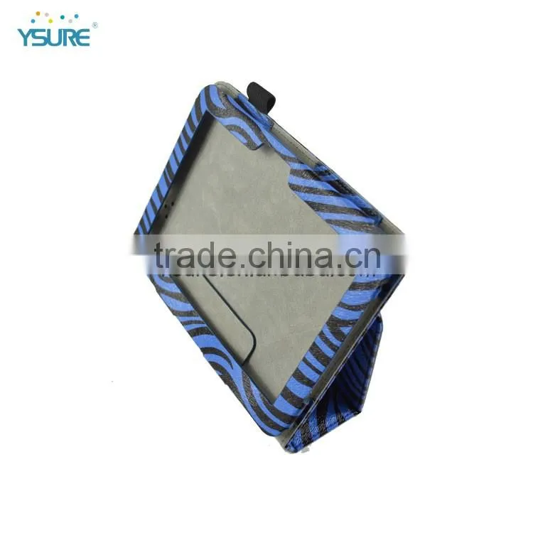 stand Zebra leather Case for Nook HD table with book style