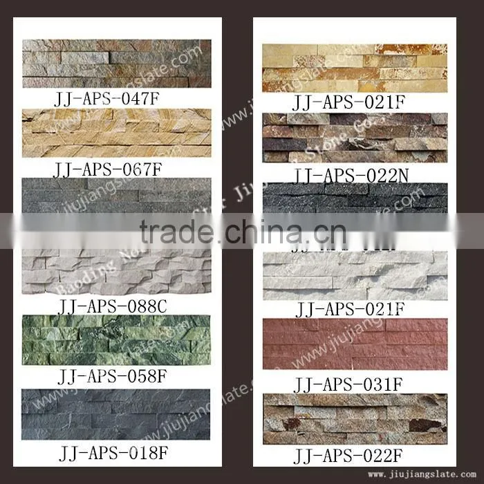 Natural glude Black culture stone wall cladding decoration wall panel