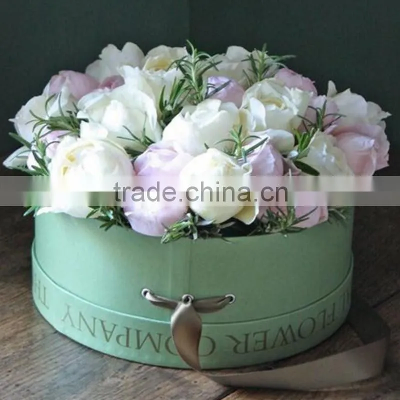 Elegant luxury cardboard flower box in different size and color with custom Logo