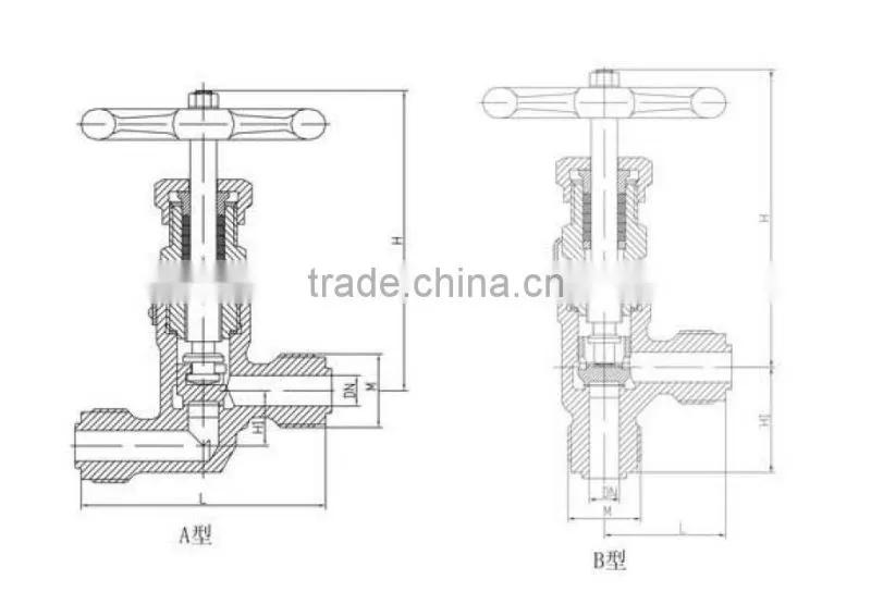 male thread check valve