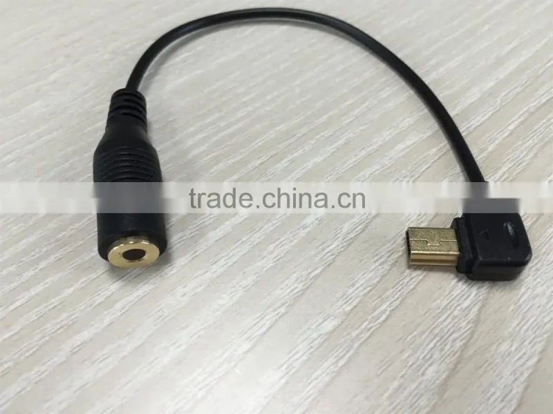 Mini USB to 3.5mm Mic Microphone Transfer Adapter Cable good quality camera
