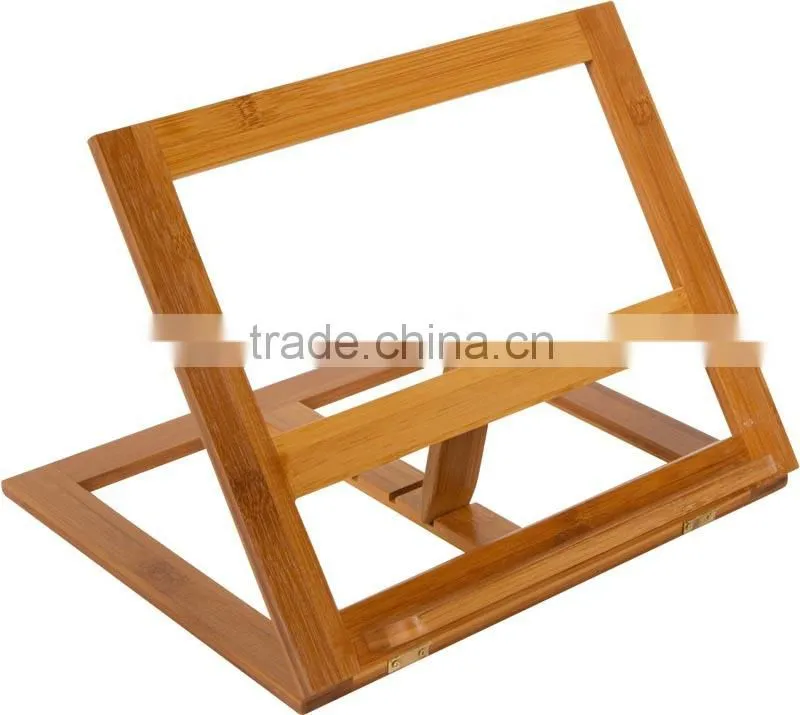 DT005 Trademark Innovations Bamboo Cookbook Holder and rack