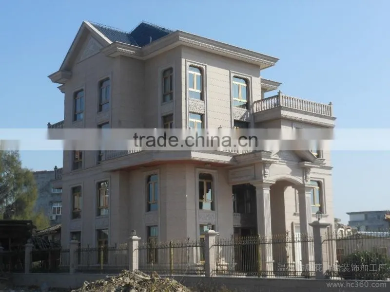 G654 China natural sesame black granite stone column