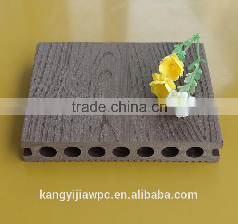 Wood grain WPC crack-resistant decking good price wood plastic composite decking extruded plastic composite decking