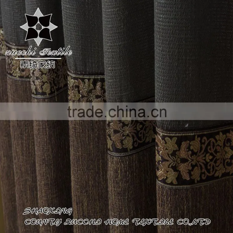 luxury 2016 new design curtain linen fabric curtain living room curtain drapes panel