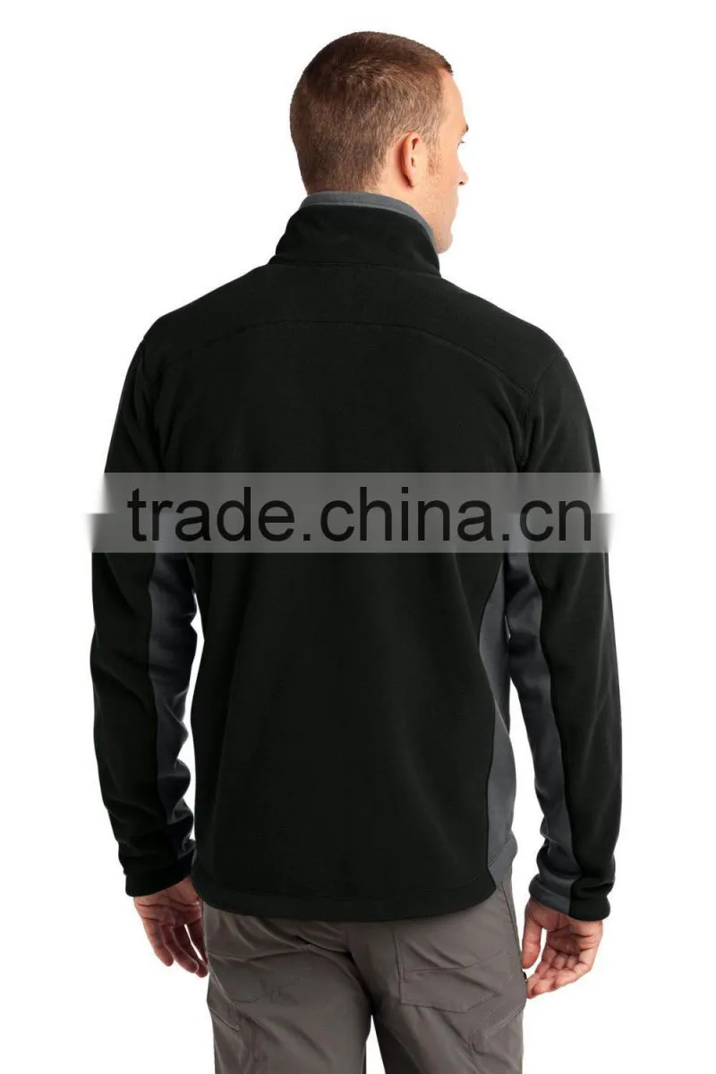 Solid fleece stripe jacket waterproof zippers