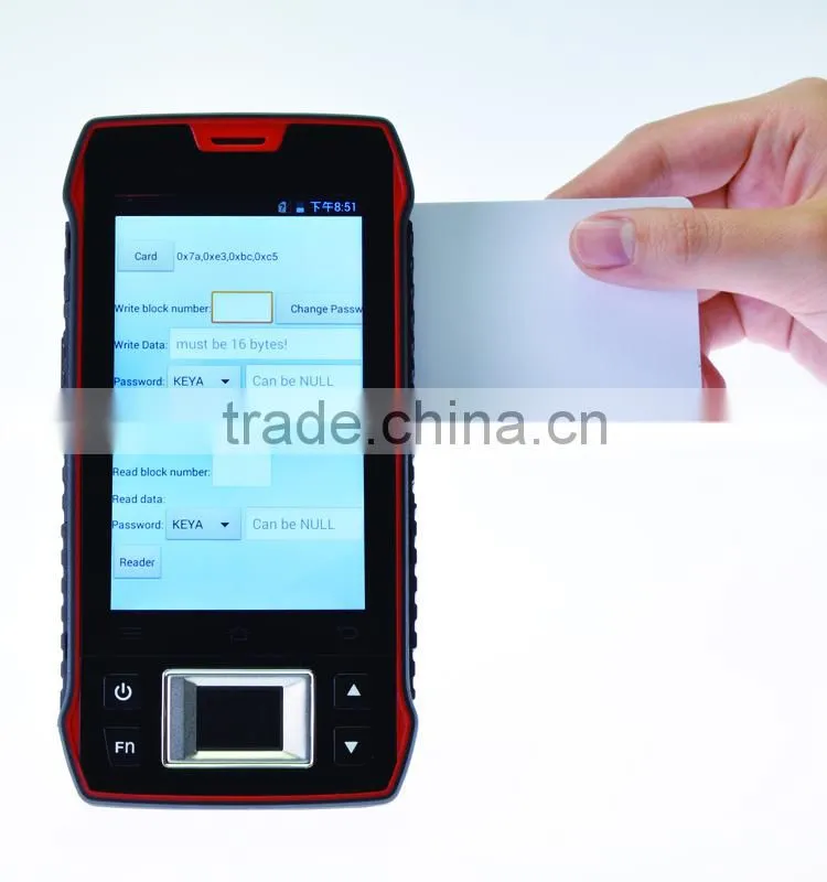 Hot sales mobile pda Android manual insert emv card reader writer with memory