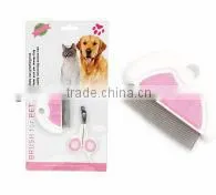 Flabellate plastic handle steel pins lice comb