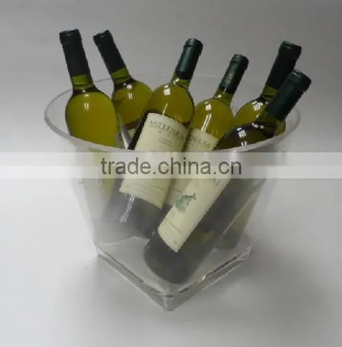Acrylic champagne ice bucket, champagne cooler, wine chiller bucket