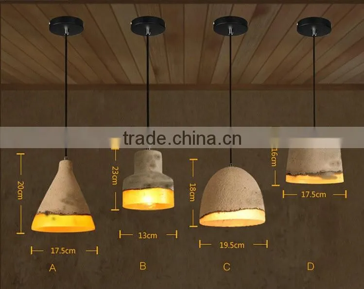 Nice concrete pendant lamp vintage industrial lights manufacturer
