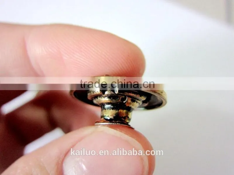 brush brass color jeans button