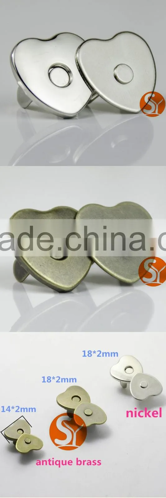 Factory Outlets cheap customized nickel round rivet magnetic button