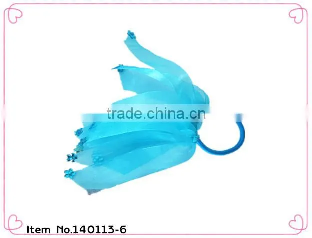 2014 hot sale girls elastic hair ties with button
