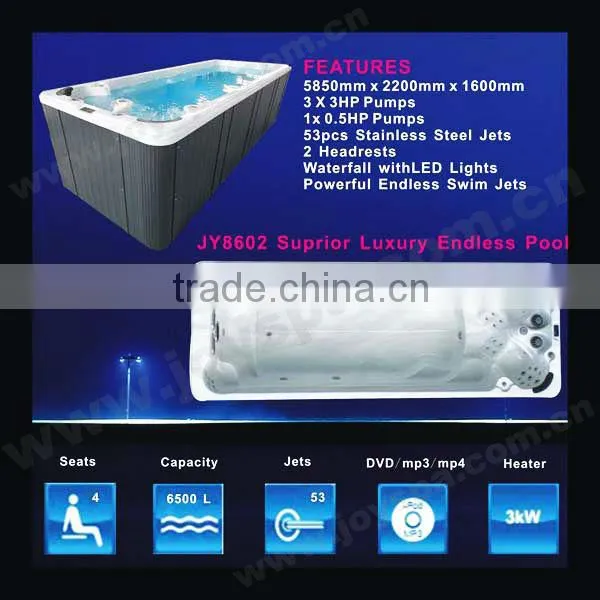 Swimming spa pool with large size outdoor use swimming massage spa