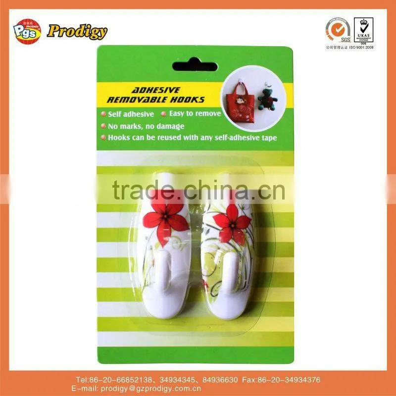 hot selling self adhesive decorative wall plastic hooks