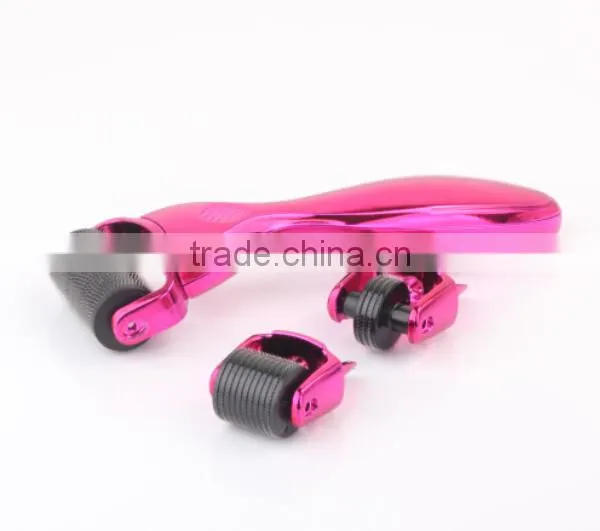 3-In-1 Kit Derma Roller Titanium Micro Needle Roller - 180/600/1200 Needles Skin DermaRoller for Body and Face