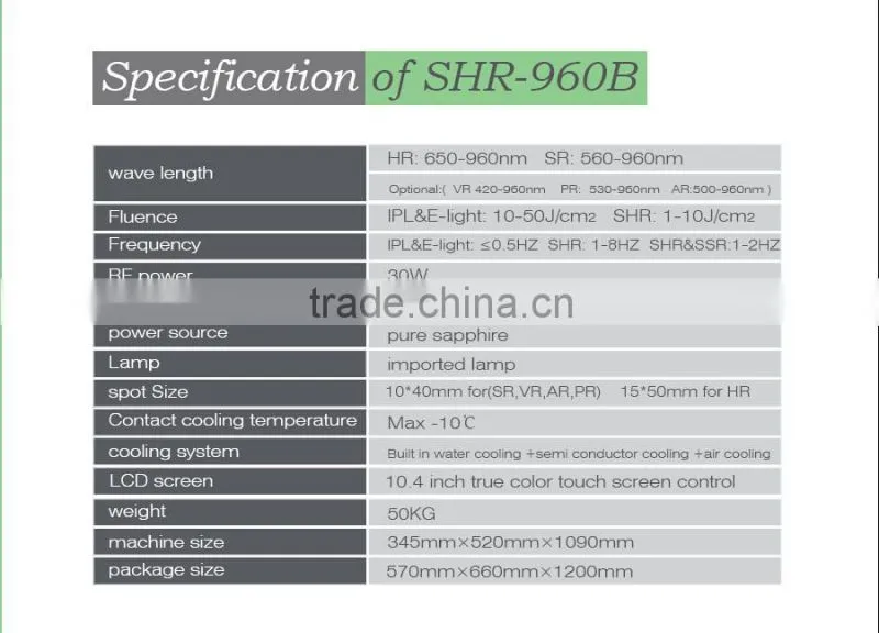 mona SH-960 ipl hair removal machine(ipl+shr+elight)