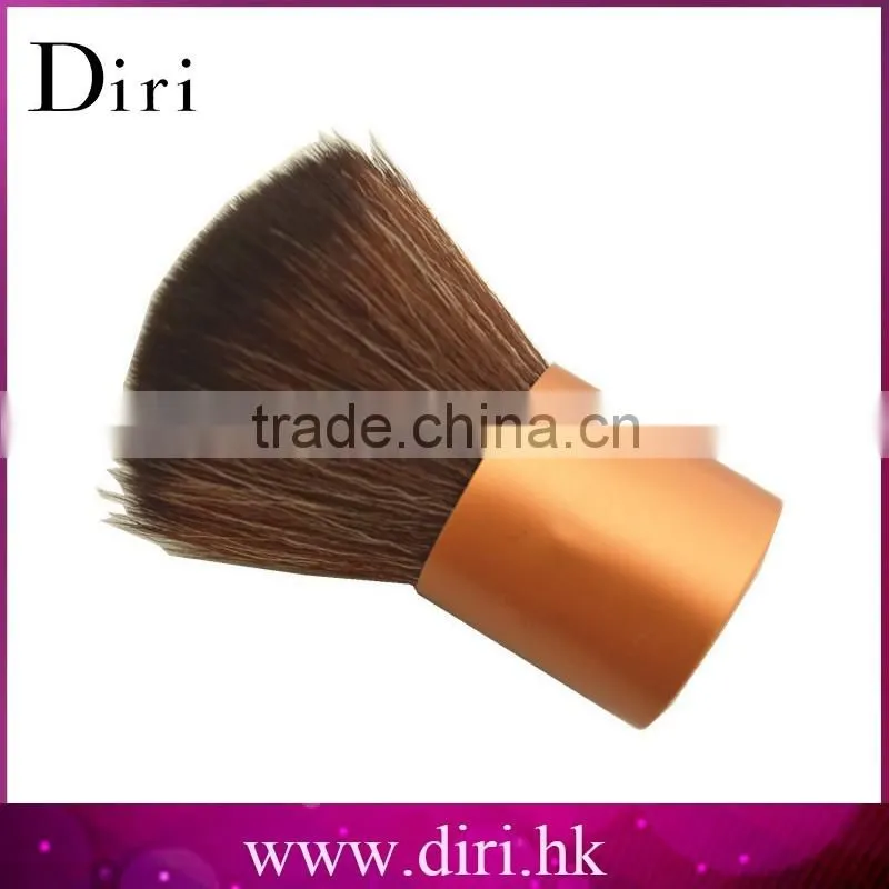 Fashional aluminium handle flat nylon kabuki makeup brush