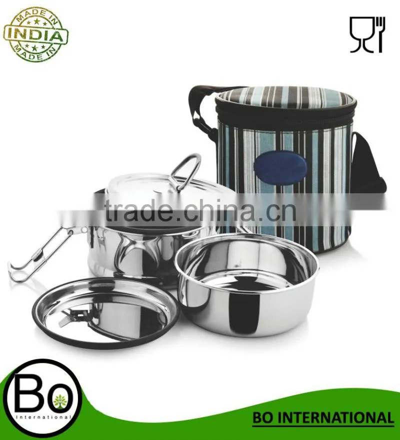 Stainless Steel 2 Or 3 Boxes Tiffin Sets