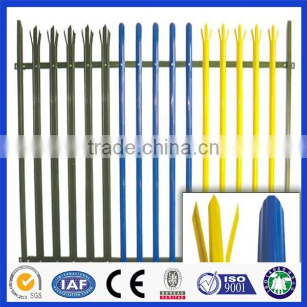DM powder coated anping factory price steel palisade fence, low price steel palisade