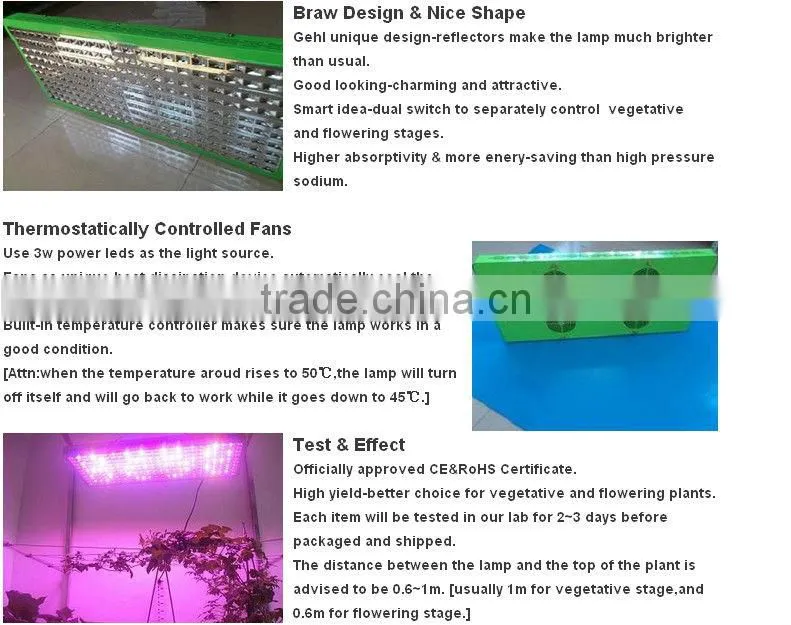 Hydroponics/agriculture grow light supply led 720w power lighting