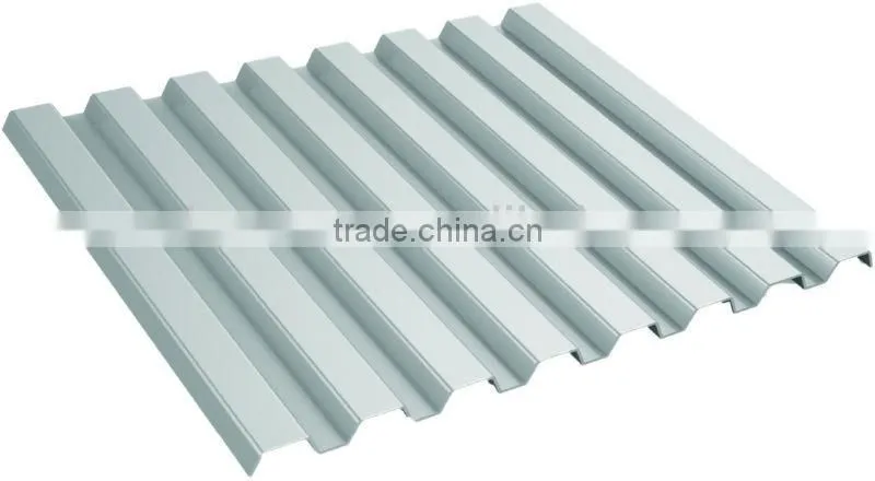 Sun Shading Solid Corrugated Polycarbonate Sheet (Ti-Lite Metallic Silver)