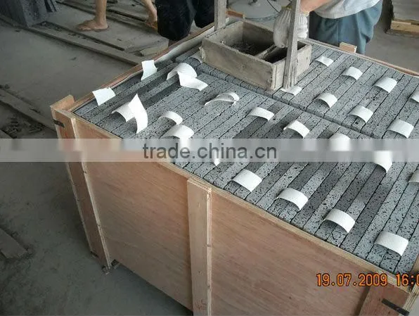 Lava stone tiles honed from Hainan province