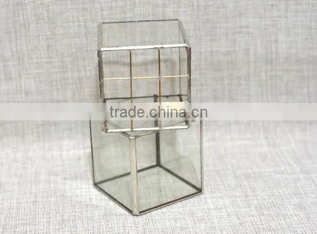 Latest design rectangular terrarium hydroponic glass containers
