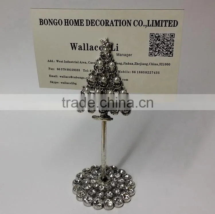 metal christmas tree design event card holder