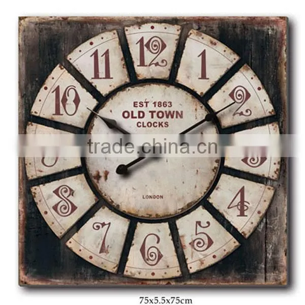 Vintage Big Wooden Carved Wall Clock Wholesale