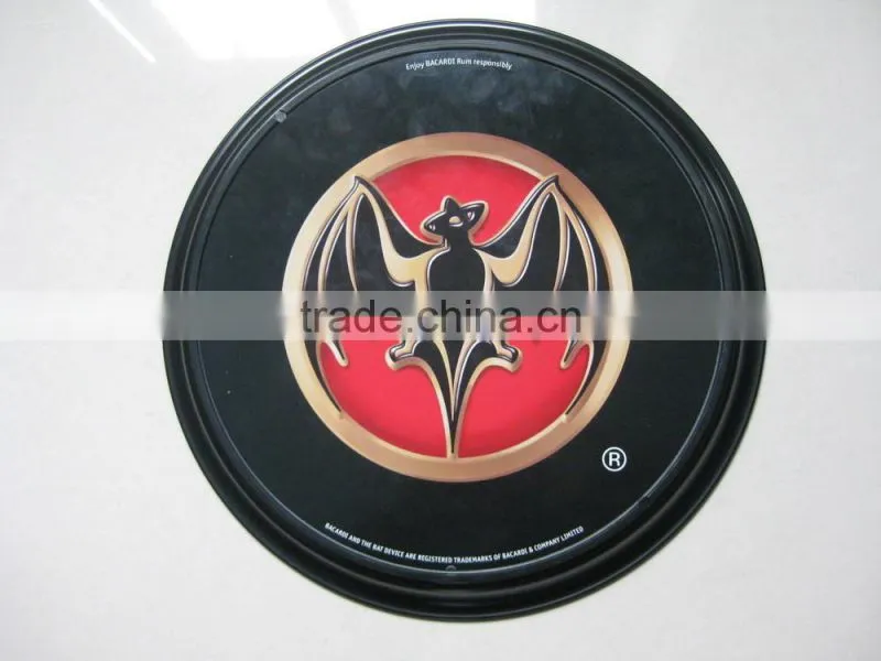 PP/PS/ABS Dia 37cm *2.6cm Plastic round snack serving tray/anti-skid anti-slip tray