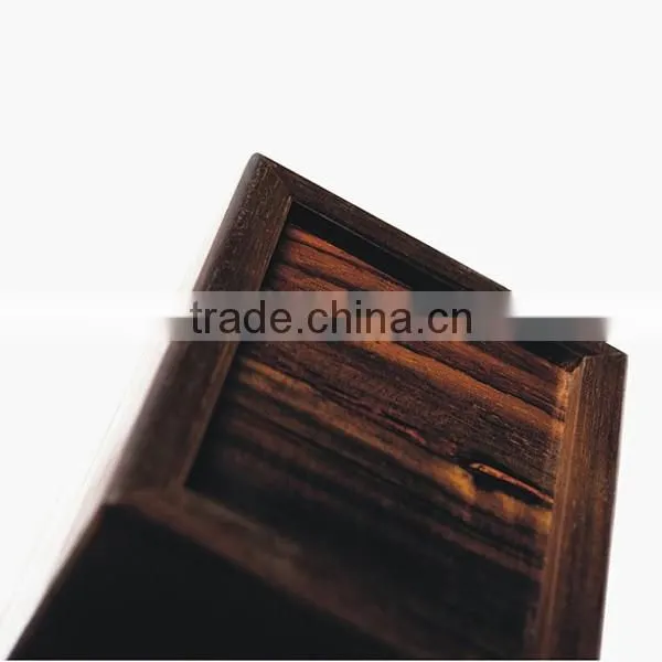 High Quality Square Wood Brush Pot, Stationery Storage Pen Holder