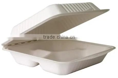 Disposable clear plastic 3 compartment lunch food box