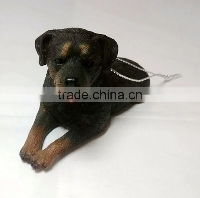 Rottweiler dog Romania resin christmas tree decoration