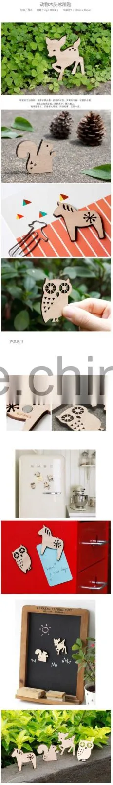 decorative custom wooden fridge magnets