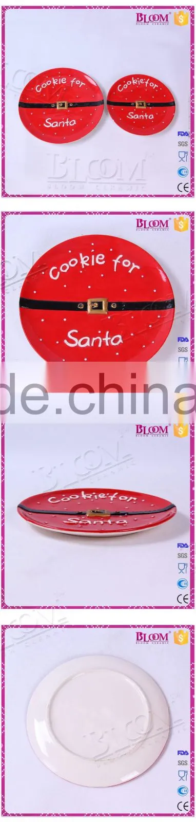 Red christmas tableware ceramic oblong napkin holder