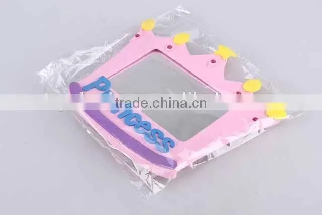 Cartoon human shaped EVA mirror creative design flower/crown shaped mirror