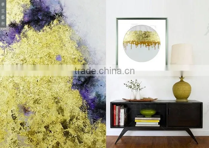 1 Piece can Be Customized Framed Handmade Oil Painting with Gold Leaf