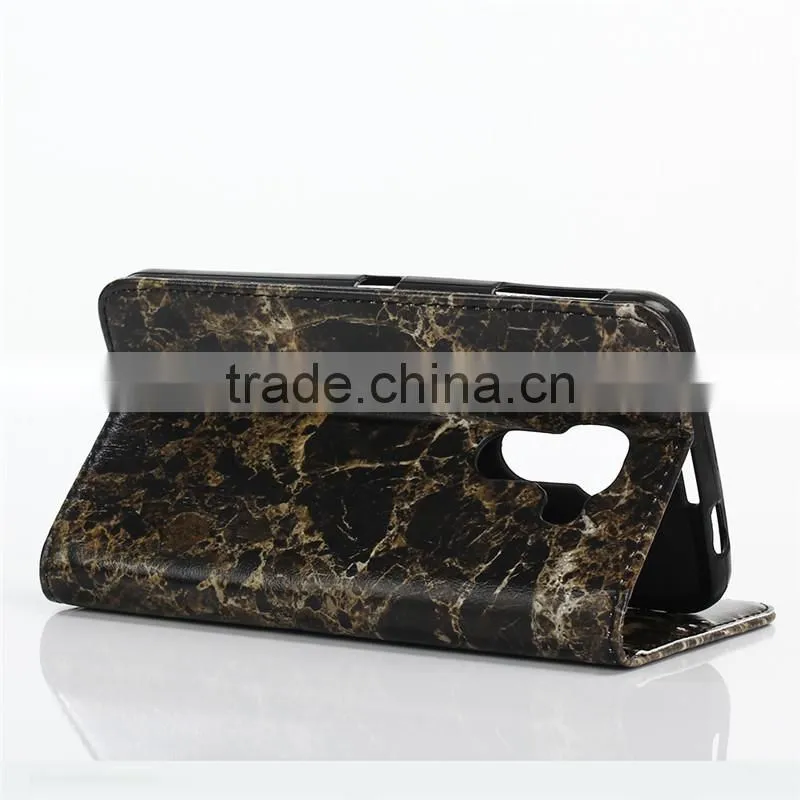 Noble design high quality marble PU card bumper/pocket cell phone case for Blackberry DTEK60
