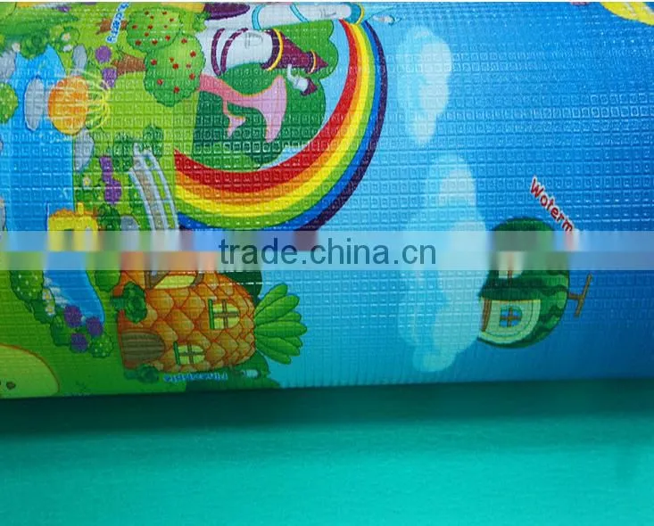 Factory direct custom wholesale brand pe crawling mat double-sided color film printing kids pe crawling mat
