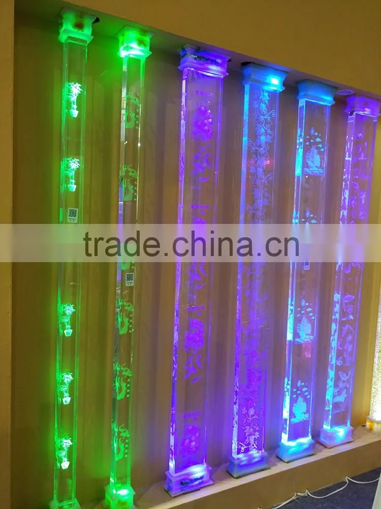 wholesale glass crystal multi-color pillars for home screen