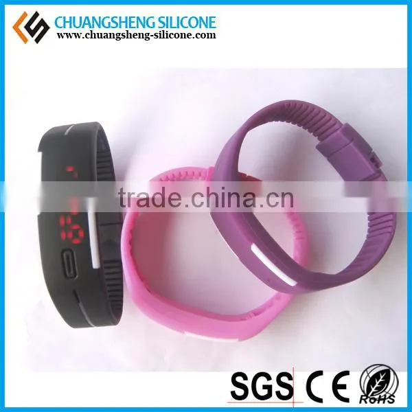 Wholesale simple silicone led wristwatches