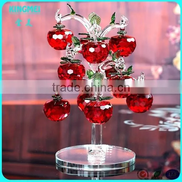 Business gifts K9 crystal gold ingot tree for christmas decor