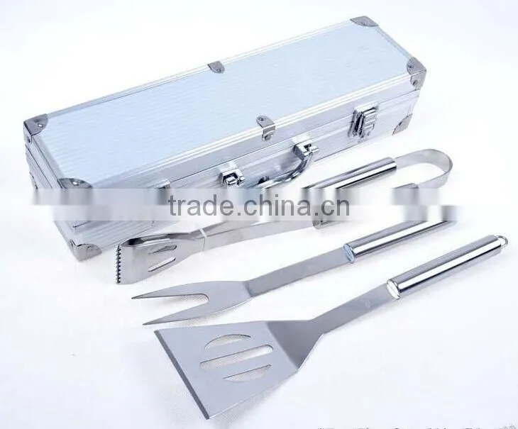 Stainless steel bbq tool set 3 pcs