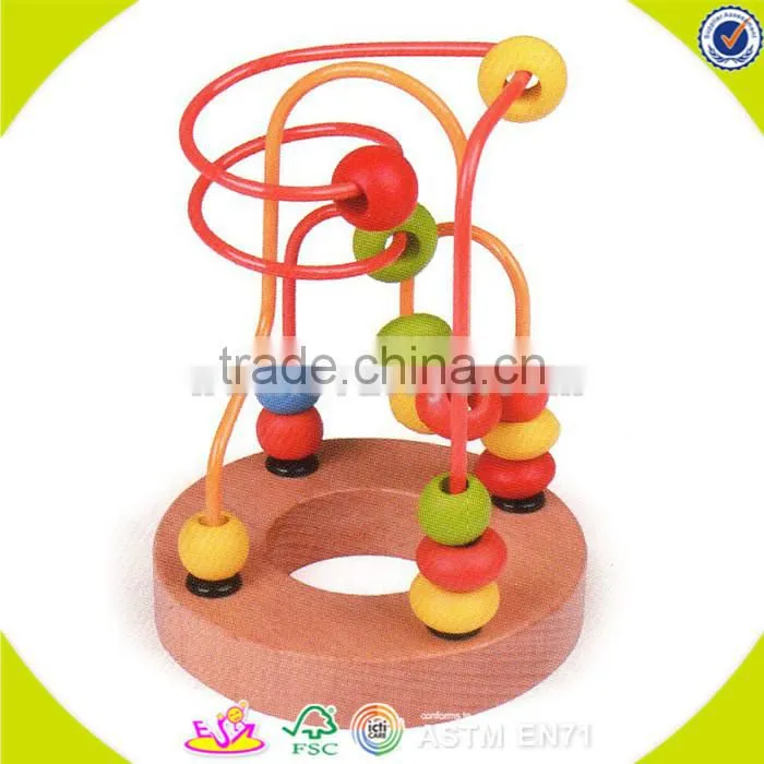 wholesale baby wooden cube beads toy, high quality kids wooden cube beads toy, hottest wooden cube beads toy W11B058