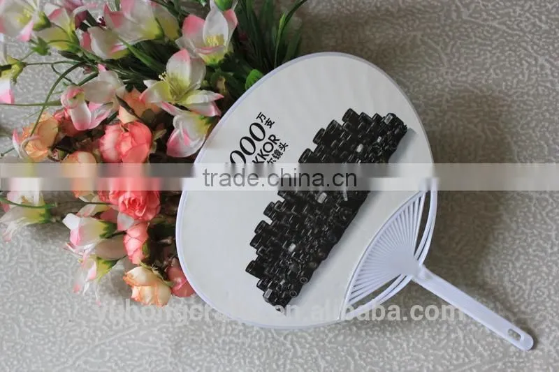 Round promotional pp hand fan