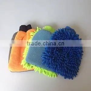 chenille microfiber mesh hole car microfiber sponge
