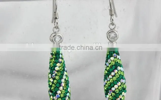 Fashionable studded with diamond pendant earrings.A birthday present